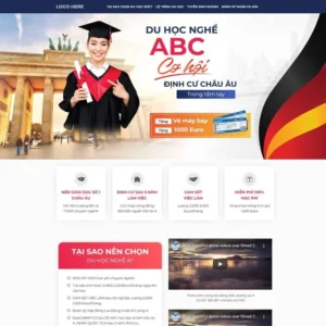 Website landing page du học nghề