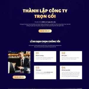 Website landing page dịch vụ thành lập công ty, doanh nghiệp