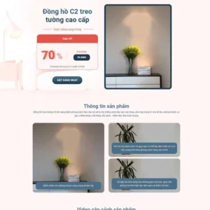 Website landing page đồng hồ gián tường 3D