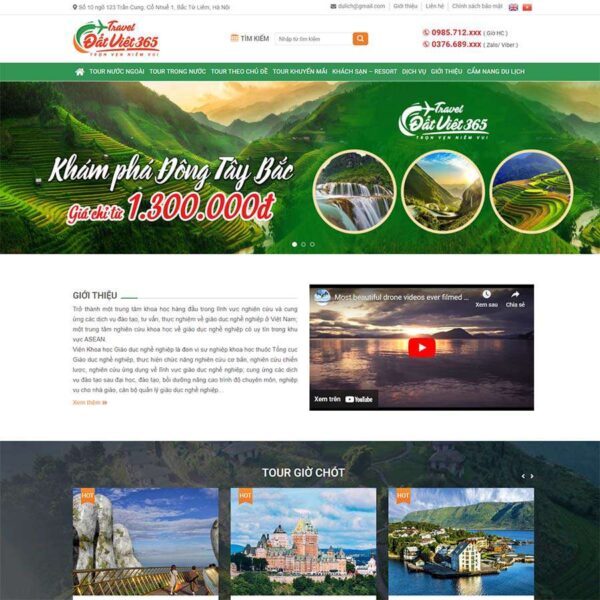 Website du lịch 13