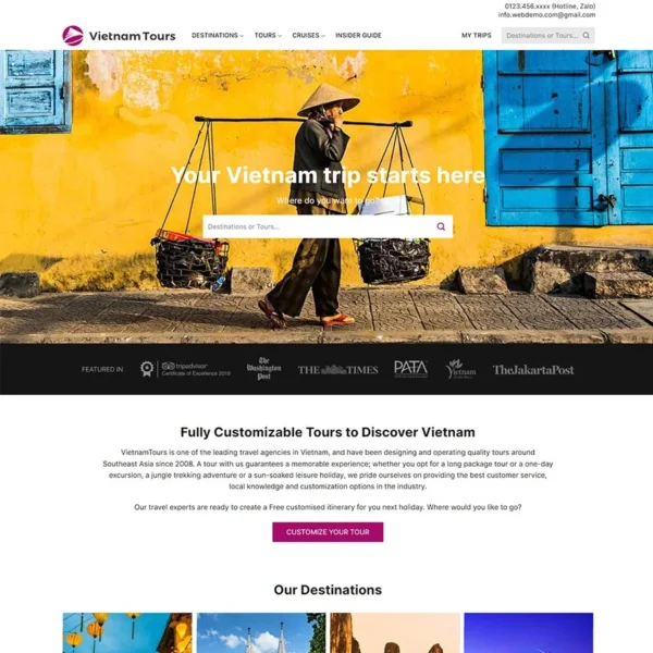 Website du lịch 18