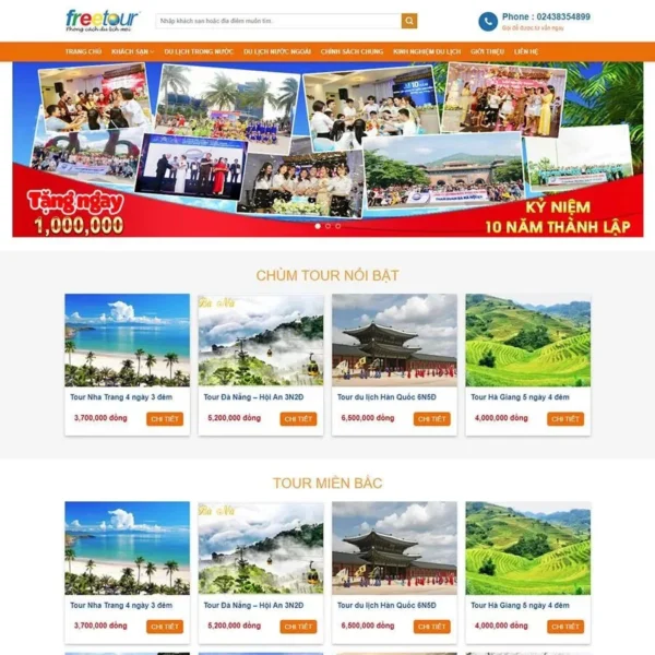 Website du lịch cao cấp 07