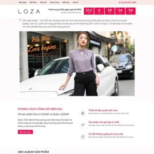 Website landing page bán thời trang, quần áo