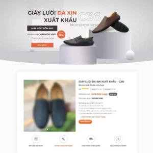 Website landing page bán giày da