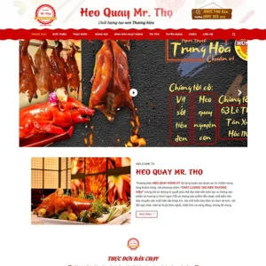 Website cửa hàng bán heo quay