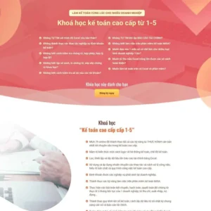Website landing page khóa học kế toán
