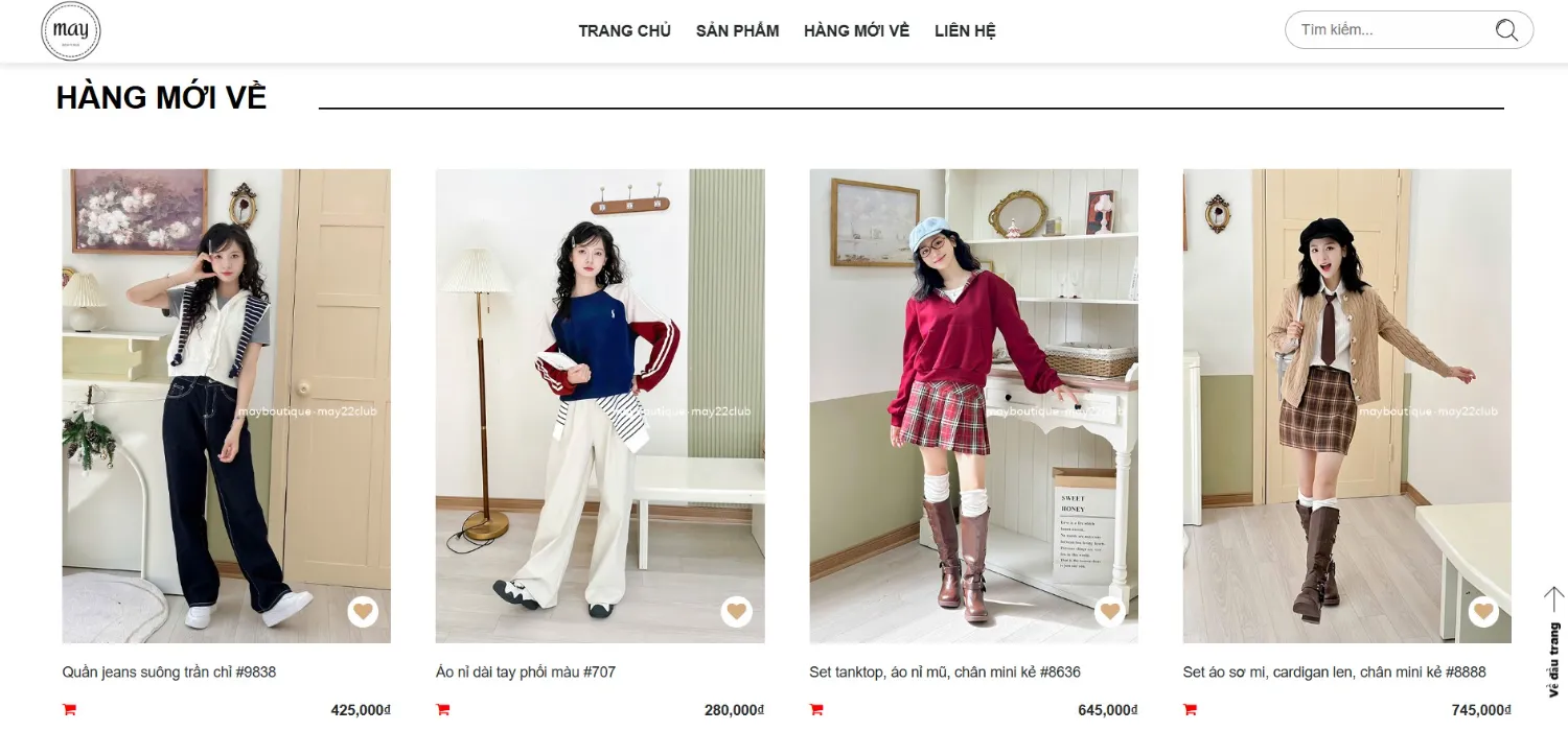 6 bước quy trình thiết kế website chuẩn SEO hiệu quả 2 Website thời trang