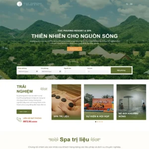 Website khu nghỉ dưỡng, resort