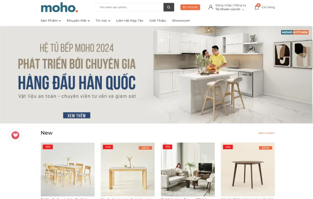Thiết kế website nội thất: Xu hướng marketing bền vững 2025 2 Giao diện thiết kế website