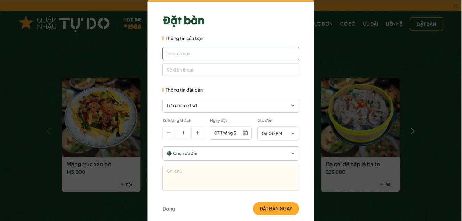 Thiết kế website theo yêu cầu chuyên nghiệp, chuẩn SEO 2 Website nhà hàng