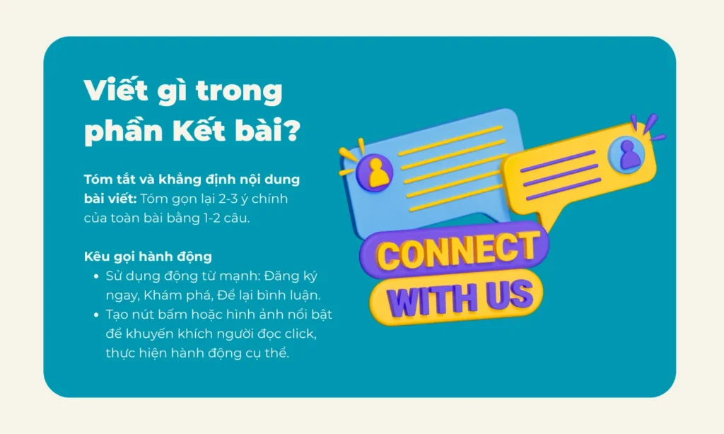 Bí quyết xây dựng cấu trúc bài viết chuẩn SEO 2 kết bài bài viết chuẩn seo