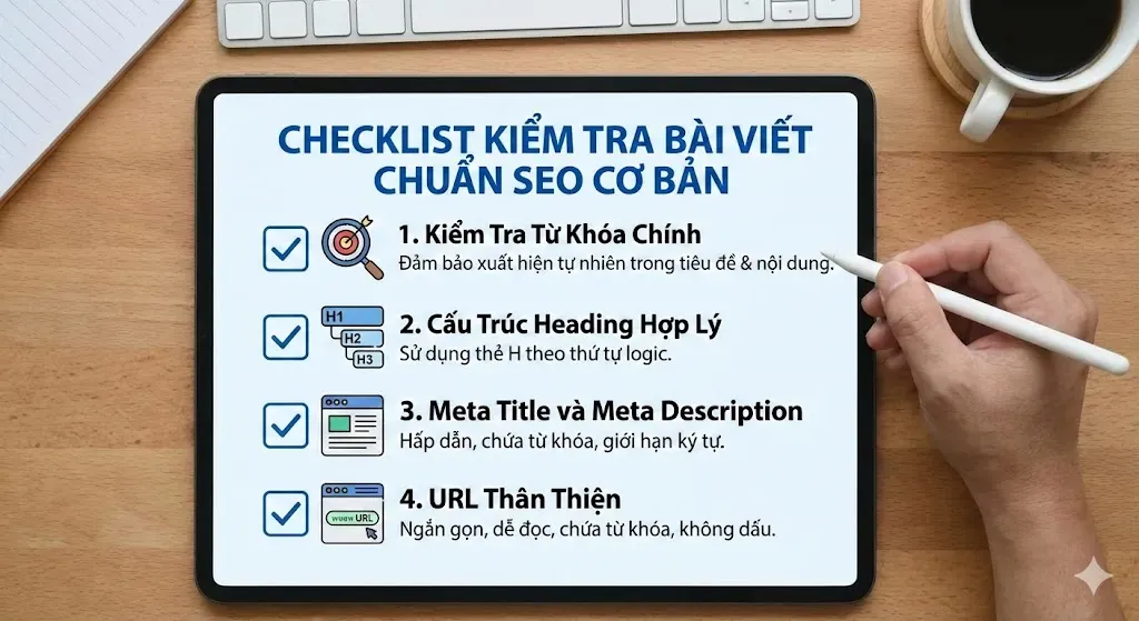 checklist kiểm tra bài viết chuẩn seo