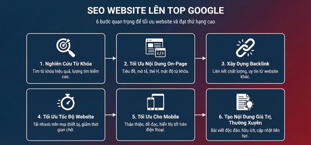 Cách lên top tìm kiếm Google: Bí quyết đưa website lên vị trí đầu và tăng doanh thu 1 Cách SEO website lên top tìm kiếm Google